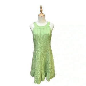 Willow Glenn Linen Bland Green Dress Size 6